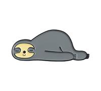 Spilla in argento carino divertente bradipo smalto pin pigro animale koala gatto spilla bavero zaino distintivo cartone animato gioielli regalo per ragazza scialle clip, Misura unica, Metallo