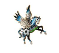 Spilla in con cavallo volante Elegante spilla in lega per calcio che dona un potenziamento versatile all ' outfit
