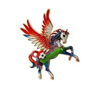 Spilla in con cavallo volante Elegante spilla in lega per calcio che regala un ' elegante a cavallo con diamanti