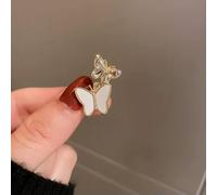 Spilla in Cristallo Placcato Oro con Gatto Ape Moda Donna Gioielli da Sposa Regalo nuovo-18.Due Farfalle