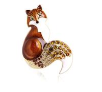 Spilla in Lega Alla Moda Con Volpi E Distintivi Animali Con Strass Colorati Per Feste Matrimoni Banchetti Abbigliamento Decorazione Spilla Multicolore, Taglia unica, come descritto