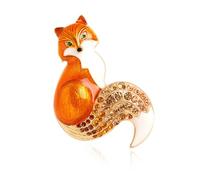 Spilla in Lega Alla Moda Con Volpi E Distintivi Animali Con Strass Colorati Per Feste Matrimoni Banchetti Abbigliamento Decorazione Spilla Multicolore, Taglia unica, come descritto