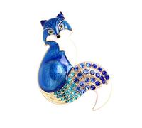 Spilla in Lega Alla Moda Con Volpi E Distintivi Animali Con Strass Colorati Per Feste Matrimoni Banchetti Abbigliamento Decorazione Spilla Multicolore, Taglia unica, come descritto