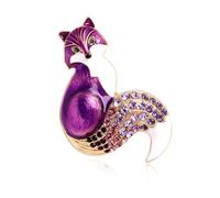 Spilla in Lega Alla Moda Con Volpi E Distintivi Animali Con Strass Colorati Per Feste Matrimoni Banchetti Abbigliamento Decorazione Spilla Multicolore, Taglia unica, come descritto