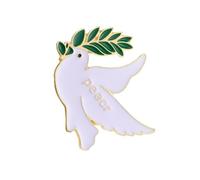 Spilla in lega con colombe della pace che aggiunge divertimento e personalità alla moda per giovani adulti che amano accessori distintivi accessorio unico