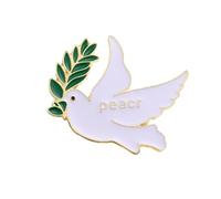 Spilla in lega con colombe della pace che aggiunge divertimento e personalità, spilla alla moda per giovani adulti che amano accessori distintivi, elegante per le donne
