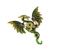 Spilla in lega con design unico a forma di drago, per uomini e donne, portatile, robusta, per abiti casual o formali, elegante spilla a forma di drago, regalo, Misura unica, come descritto