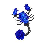 Spilla in lega di scorpioni misteriosi e rosa artigianale tecniche di olio a goccia gotico spilla gioielli regalo vintage lega goccia olio pin, Misura unica, come descritto