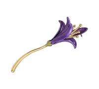Spilla in lega ispirata alla natura, elegante gioiello a forma di narciso, comodo da indossare tutti i giorni e occasioni formali, gioielli artistici floreali per le donne, One Size, come descritto