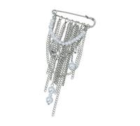 Spilla in lega leggera con nappe multiple a forma di stella e accenti di perle, perfetta per migliorare le singole dichiarazioni di moda spilla con nappe multiple