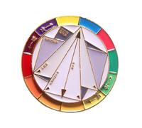 Spilla in lega Perno rotante con combinazione colori Accessori da bavero fatti a mano per feste e uffici Spilla con selezione colori alla