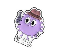 Spilla in lega smaltata a forma di cellule immunitarie, ispirata alla scienza, per appassionati di scienza e amanti della moda, spilla a forma di cellule immunitarie, One Size, come descritto