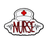 Spilla in lega smaltata creativa per operatori sanitari con lettere inglesi medico infermiera spilla da bavero medico infermiera lettera inglese regalo, Misura unica, come descritto