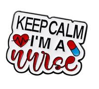 Spilla in lega smaltata creativa per operatori sanitari con lettere inglesi medico infermiera spilla da bavero medico infermiera lettera inglese regalo, Misura unica, come descritto