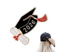 Spilla in metallo a forma di cappello da laurea 2026, ecologica, per commemorare il cappello da scapolo, souvenir per studenti e accessori regalo decorativo
