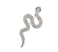 Spilla in metallo a forma di serpente dal design moderno, perfetta per feste e incontri, One Size, come descritto