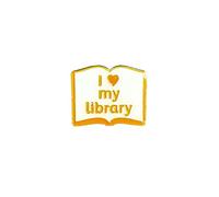 Spilla in metallo a tema lettura | Spilla smaltata a libro | Regalo per gli amanti dei libri e lettori accaniti, 25mm, Metallo