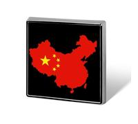 Spilla in metallo alla moda con bandiera della mappa della Cina, 1 pollice, per vestiti, cappelli, borse, cravatte, accessori e decorazioni.