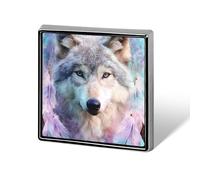 Spilla in metallo alla moda Dreamcatcher1 Wolf da 1 pollice, per vestiti, cappelli, borse, cravatte, accessori e decorazioni