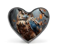 Spilla in metallo con bandiera nazionale e aquila calva a forma di cuore, leggera e rotonda, ideale per camicie, cappelli e giacche.