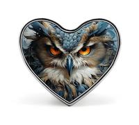 Spilla in metallo con bandiera nazionale e aquila calva a forma di cuore, leggera e rotonda, ideale per camicie, cappelli e giacche.