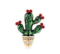 Spilla in metallo con design a foglie d'acero dipinte a colori, decorazione in perle finte, spille color oro(Color5)