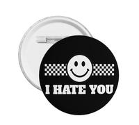Spilla in metallo con scritta "Ti odio" - Meme divertente - 1 pezzo