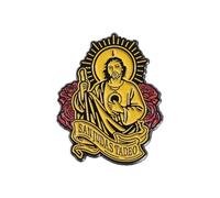 Spilla in metallo distintiva, elegante e dettagliata, con incisione, accessorio per donne e ragazze, gioiello religioso, accessorio per eventi, Misura unica, come descritto