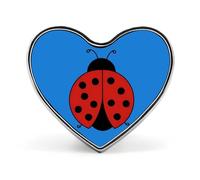 Spilla in metallo divertente Lady Bug1 da 1 pollice a forma di cuore, spilla per vestiti, cappelli, borse, accessori, cravatte, decorazioni
