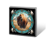 Spilla in metallo Dreamcatcher1 Bison Trendy da 1 pollice, spilla per vestiti, cappelli, borse, cravatte, accessori e decorazioni