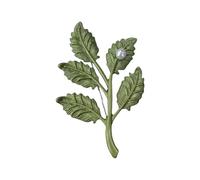 Spilla in metallo per abbigliamento vegetale, gioiello alla moda, accessorio in lega con texture adatta per camicie e zaini, spilla decorativa fatta a mano con piante, Misura unica, come descritto