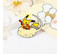 Spilla in metallo smaltato con il personaggio Pikachu del gioco/anime Pokémon, spilla di moda e raffinata, può essere usata come accessorio per abbigliamento, zaino o come regalo 1 pz.Lega di zinco