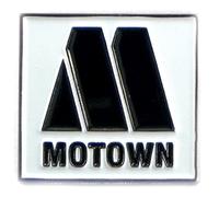 Spilla in metallo smaltato con musica Motown