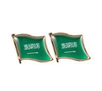 Spilla in Metallo Smaltato dell'Arabia Saudita 2 Pezzi Spilla Patriottica per Insegnanti e Souvenir Distintivo Bavero