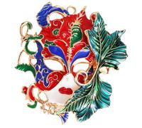 Spilla in metallo stile antico ornamento artistico culturale con finitura antica per il miglioramento del vestito Guochao cinese alla moda spilla, Misura unica, come descritto
