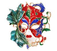 Spilla in metallo stile antico, ornamento artistico culturale con finitura anticata, perfetta per valorizzare l'outfit con dettagli ad olio e diamanti di cristallo, Misura unica, come descritto