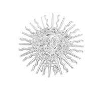 Spilla in oro e argento in lega di Zn, decorazione per il petto, accessori alla moda, spilla per alleviare la divinità del sole, B, come descritto