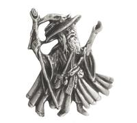 Spilla in peltro Merlino il mago - fatta a mano nel Regno Unito