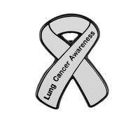 Spilla in smalto a nastro bianco penne per il cancro al polmone prevenzione consapevolezza distintivo risvolto badge gioielli regalo per gli amici infermiere spilla pin