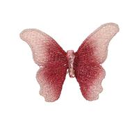 Spilla in tessuto aggiuntivo a forma di farfalla, con dettagli in tessuto anallergico, accessorio per un comfort costante e artigianale, One Size, come descritto