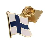 Spilla In Vetro Con Bandiera Della Finlandia - Spilla Da Bavero In Smalto Con Bandiera Patriottica Vintage Distintivo Della Nazione Innovativa Zaino Vestiti Accessori Gioielli Regalo Farfalla