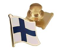 Spilla In Vetro Con Bandiera Della Finlandia - Spilla Da Bavero In Smalto Con Bandiera Patriottica Vintage Distintivo Della Nazione Innovativa Accessorio Per Vestiti Gioielli Regalo