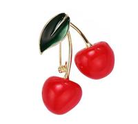 Spilla intricata a forma di ciliegie, elegante spilla adatta per gli amanti degli stili alla moda e per occasioni speciali, accessori per feste, Misura unica, come descritto