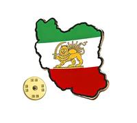 Spilla Iran Distintivo da Risvolto Bandiera Iran Leone Sole