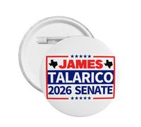 Spilla James Talarico per il Senato 2026, 1 pezzo. Spilla Talarico per gli Stati Uniti, Senato del Texas.