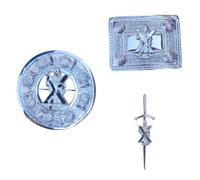 Spilla Kilt In Cromo St Andrew Scozzese Da Uomo, Spilla, Fibbia