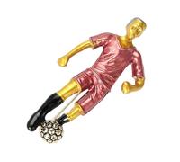 Spilla leggera a forma di atleta artistico giocatore di calcio spilla gioielli per sciarpa o cappello decorazione atleta di calcio spilla, One Size, come descritto