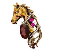 Spilla leggera a forma di testa di cavallo 2026 per accessorio equestre creativo quotidiano, One Size, come descritto