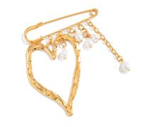 Spilla leggera con simbolo dell'amore, lega resistente all'ossidazione, accessorio per sciarpa, sciarpa, vestito, decorazione, versatile decorazione guardaroba, Einheitsgröße, come descritto