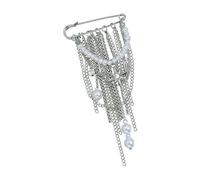 Spilla leggera in lega con nappe e stelle e accenti di perle, perfetta per migliorare le dichiarazioni di moda individuali